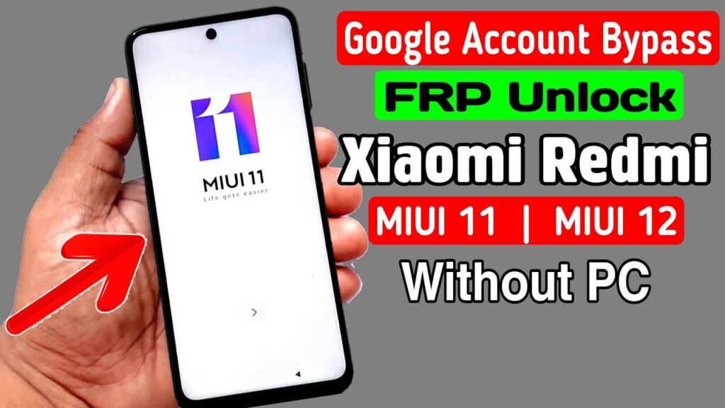 FRP bypass Mi Account xiaomi Redmi Note 9 MIUI 11/12