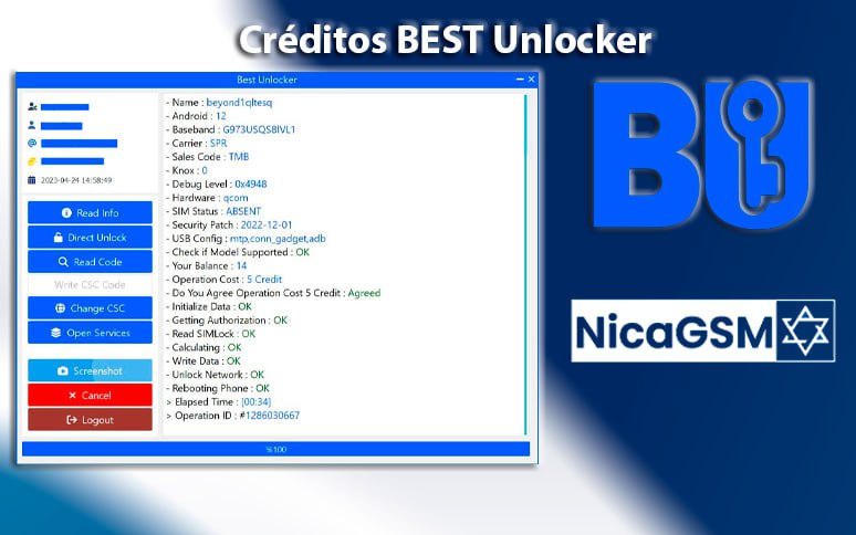 Credits Best Unlocker unlock, repair, frp.