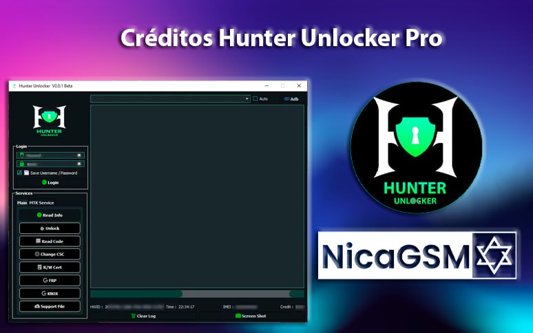 Credits Hunter Unlocker pro flash, unlock, repair