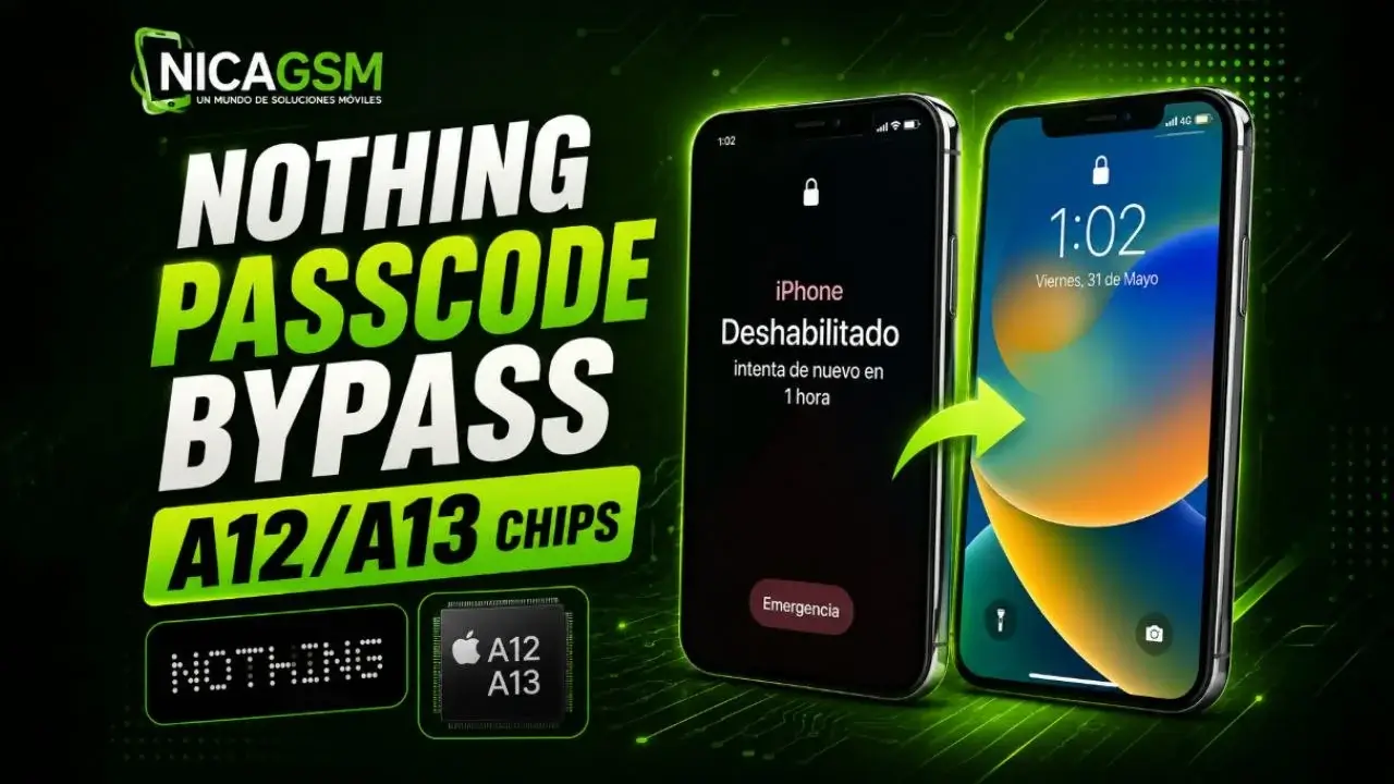 Herramienta Nothing Passcode Bypass A12/A13 para iPhone.